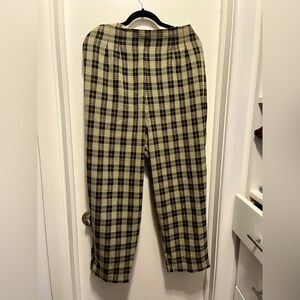 Retro Plaid Cropped and Tapered pants